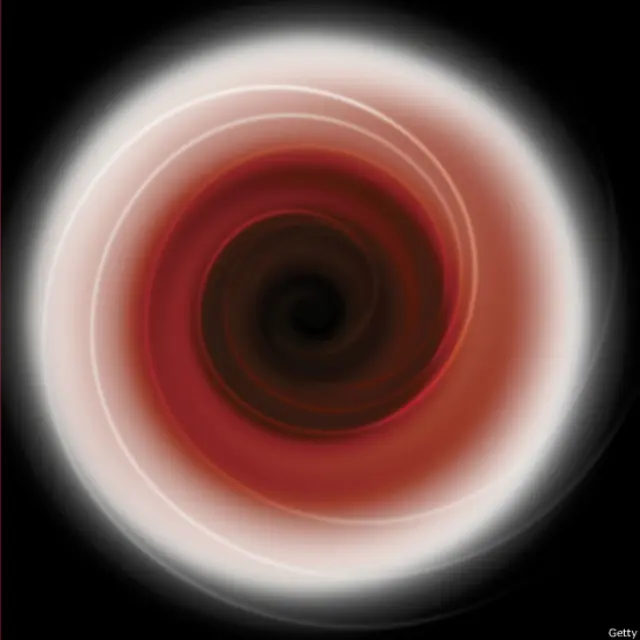 Materia que absorbe energía en el espacio, según ilustración distribuida por NASA