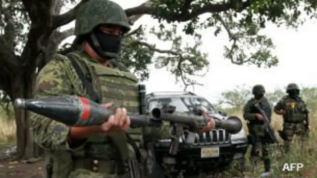 Cohete con que se derribó un helicóptero militar en Jalisco.