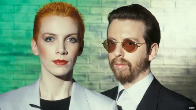 Eurythmics, dúo británico de los años 80 formado por Annie Lennox y David A. Stewart