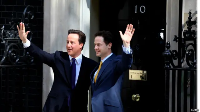 David Cameron y David Clegg