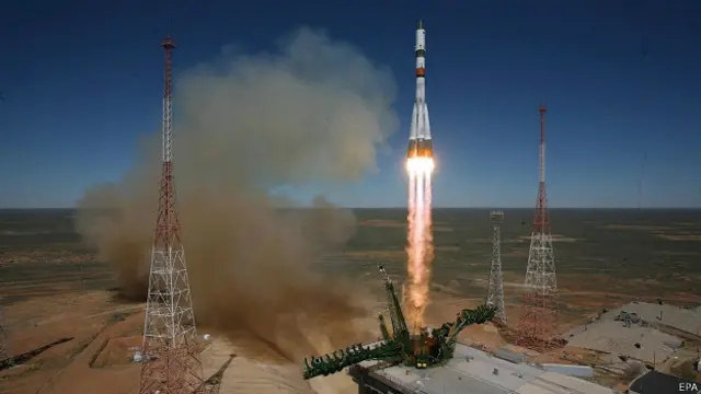 старт "Союза" на Байконуре 