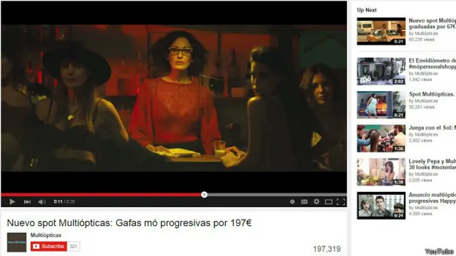 Imagen tomada de anuncio de Multiópticas