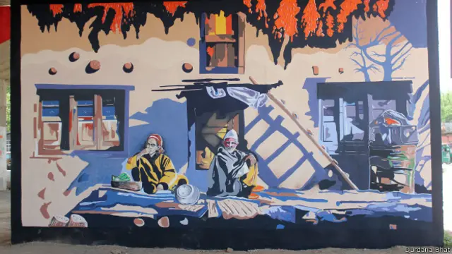 कश्मीर भित्ति चित्र