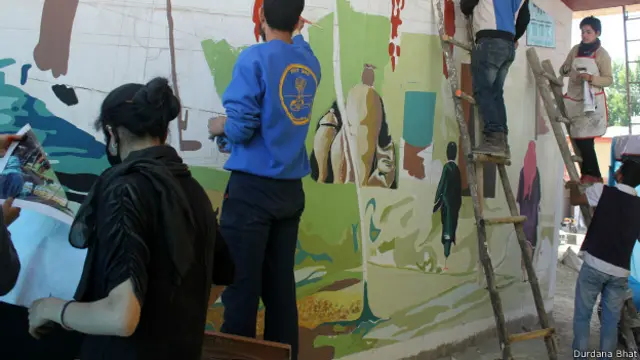 कश्मीर दीवारों पर पेंटिंग