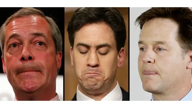 د لیبرال ډیموکرات، کارګر او د بریتانیا د خپلواک ګوند مشران چې استعفاوې یې وړکړې. 