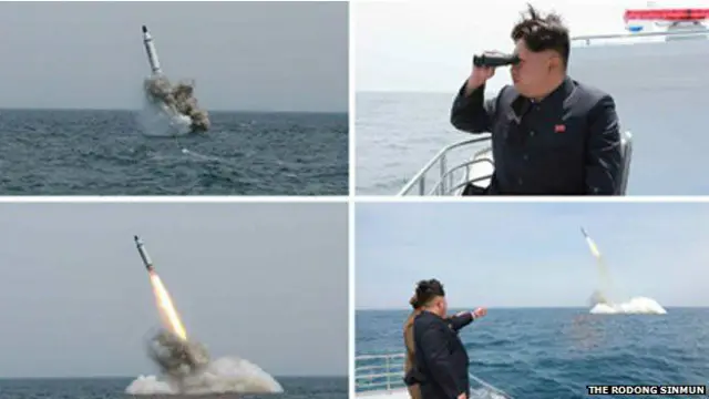 Những bức ảnh có vẻ cho thấy ông Kim Jong-un 'ở gần' nơi có 'vụ phóng' được tờ Rodong Sinmum (Lao động Tân văn) của Bắc Hàn công bố.