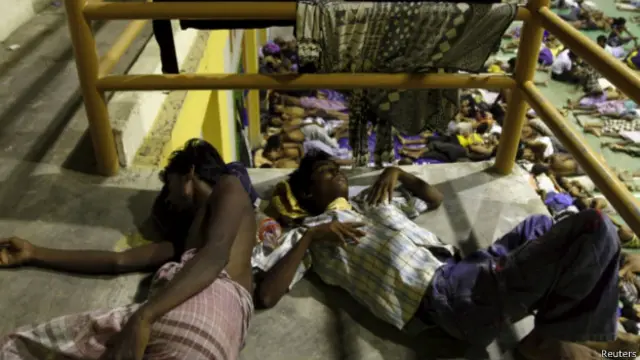 Мигранты-рохинджа, спасенные у берегов провинции Ачех, Индонезия