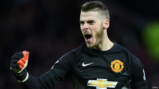 El español David De Gea fue elegido en el equipo ideal de la Liga Premier esta temporada.
