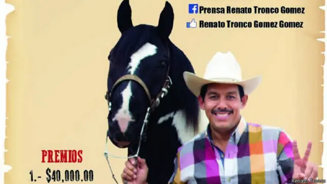 Afiche de concurso para doble de Renato Tronco
