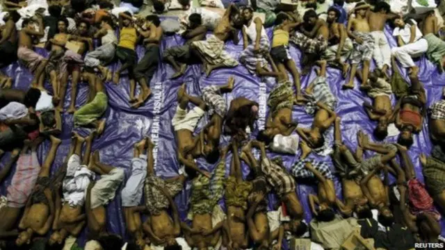 Силласи қуриган муҳожирлар Индонезия соҳилларига келтирилган