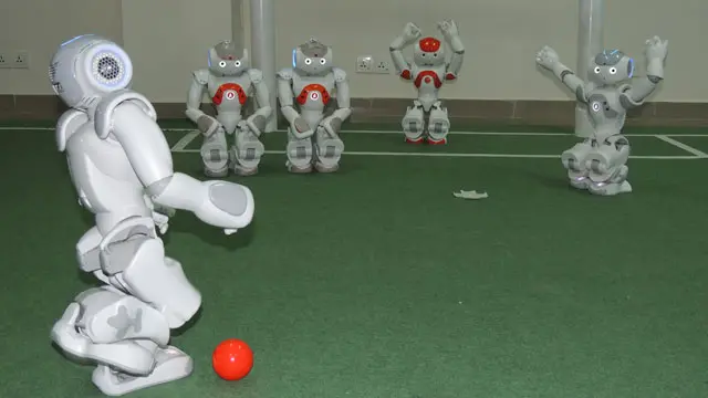 روبوٹ فٹبالر کِک کرنے کے قابل ہیں، وہ اپنا توازن برقرار رکھ سکتے ہیں، اور میدان میں اپنی پوزیشن کی نشاندہی بھی کر لیتے ہیں