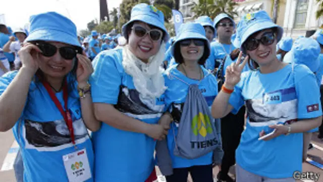 vacaciones, francia, empresario, chino, empleados