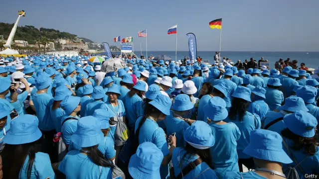vacaciones, francia, empresario, chino, empleados