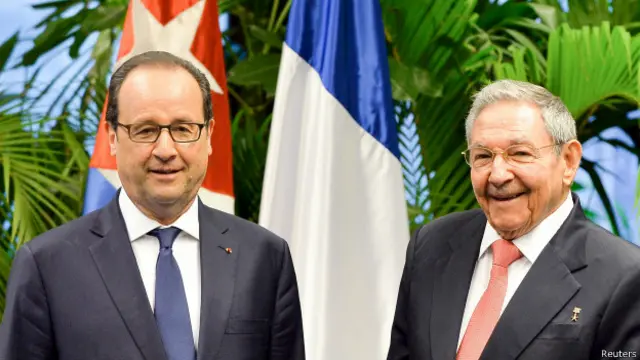 Франсуа Олланд и Рауль Кастро