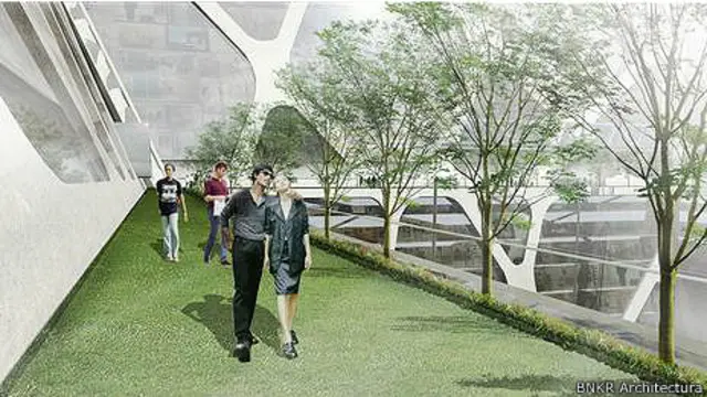 "Землескреб" разработан таким образом, чтобы у его жителей не возникало клаустрофобии