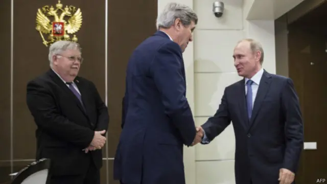 Зустріч Джона Керрі та Володимира Путіна