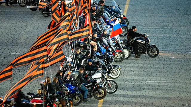 "Ночные волки" были представлены на параде Победы в Москве 9 мая