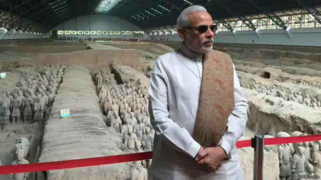 चीन में नरेंद्र मोदी 