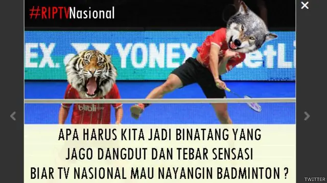 Meme ini tersebar di media sosial sebagai bentuk kritik. 