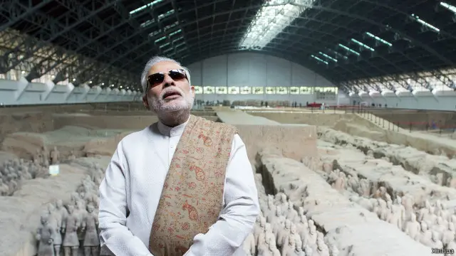 印度总理莫迪参观西安兵马俑（14/05/2015）