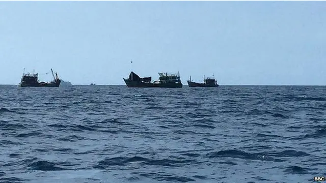 अ़ंडमान में फंसी नावें 