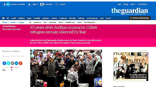 اسلام کریمف برای سرکوب تظاهرات اندیجان مورد انتقاد قرار گرفت