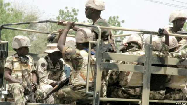 جنود نيجيريون في مايدوغوري