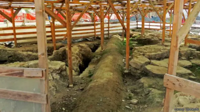 جانب من الحمام التركي المكتشف أسفل ميدان الحرية (ليبرتي سكوير)