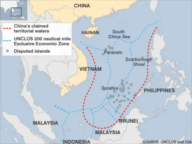 Trung Quốc tuyên bố chủ quyền trên hầu hết diện tích Biển Đông (Bản đồ: UNCLOS và CIA)