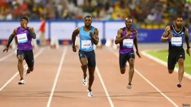 ڈائمنڈ لیگ کے ابتدائی روز تمام تر نظریں گیٹلن پر ہی جمی رہیں کیونکہ انھوں نے وہیں سے آغاز کیا جہاں انھوں نے سنہ 2014 میں اختتام کیا تھا