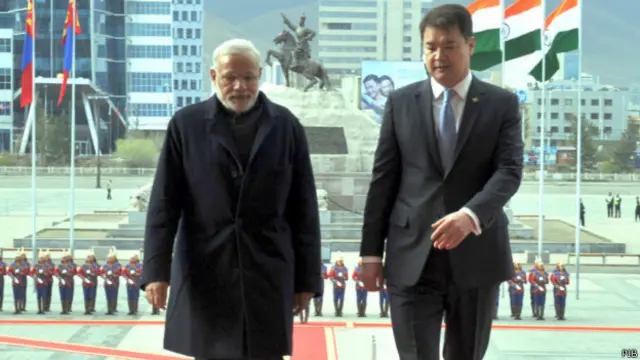modi in mongolia