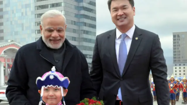 मंगोलिया में मोदी