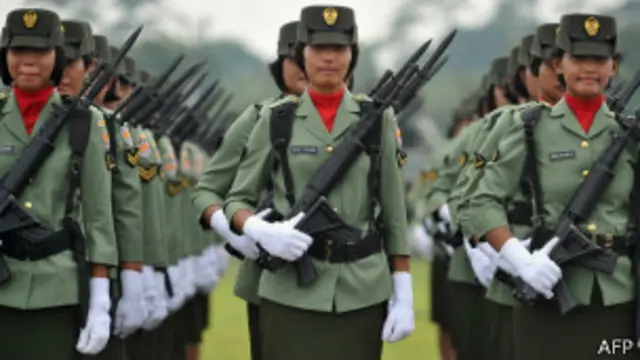 indonesia, reclutas, mujeres, virginidad