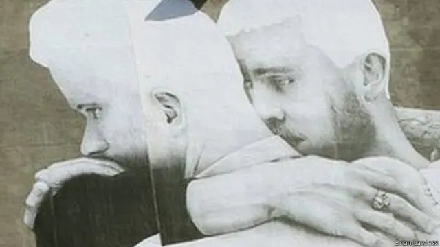 Плакат с двумя мужчинами