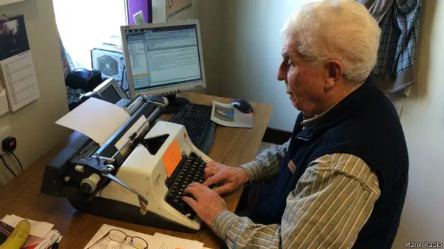 Uso de la máquina de escribir