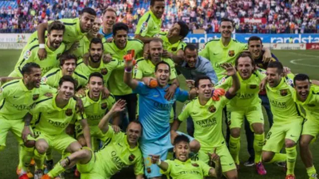 حقق فريق برشلونة أول ألقابه هذا الموسم بفوزه بلقب الدوري الإسباني رسميا.