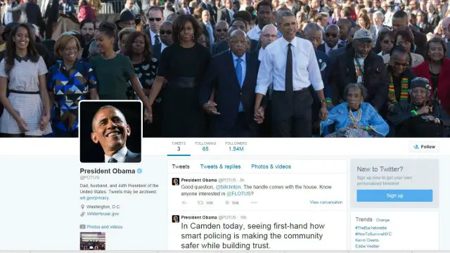 هذا الحساب خاص بالرئيس اوباما