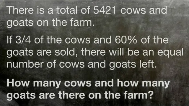 Salah satu soal yang diberikan untuk orang tua murid dalam bimbingan belajar.