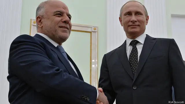 Путин встречается с премьер-министром Ирака Хейдаром Абади