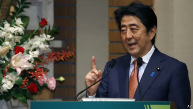 安倍演讲称“将把高质量的基础设施扩展到亚洲”，强调日本的技术实力之高。