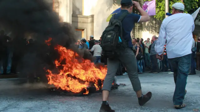 Протест біля Ради
