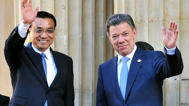 李克强与桑托斯会面