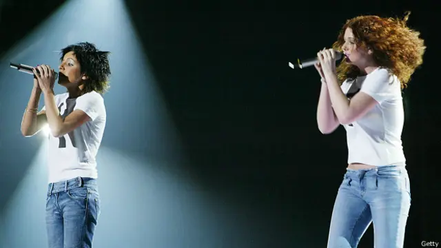 Российский дуэт "Тату" на "Евровидении" в 2003 г.