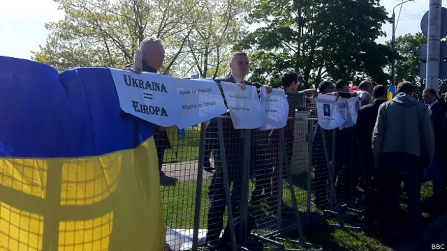 Проукраинская акция в Риге