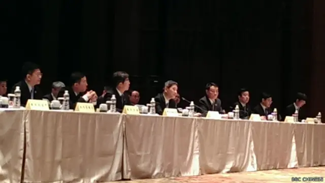 张志军发言强调两岸不能走回头路 双方应继续加强交流（BBC中文网照片）。