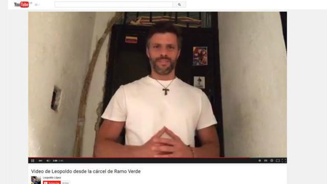 El vídeo apareció en la cuenta de Youtube "Leopoldo López".