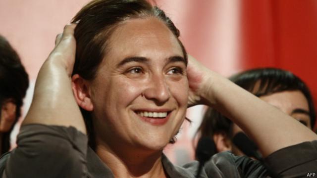 Colau, una activista antidesahucios, resultó la más votada en Barcelona.