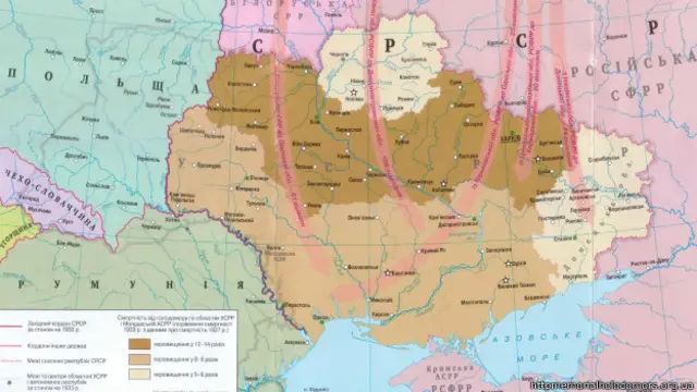 карта переселення після Голодомору