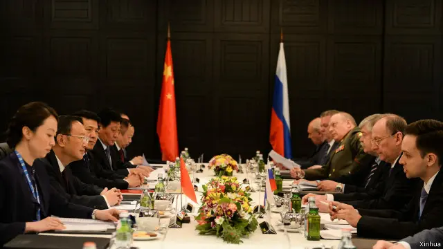 中国国务委员杨洁篪与俄方安全会议秘书帕特鲁舍夫出席中俄第十一轮战略安全磋商（25/05/2015）