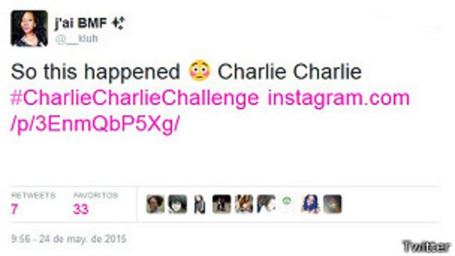Primer tuit de Charlie Charlie